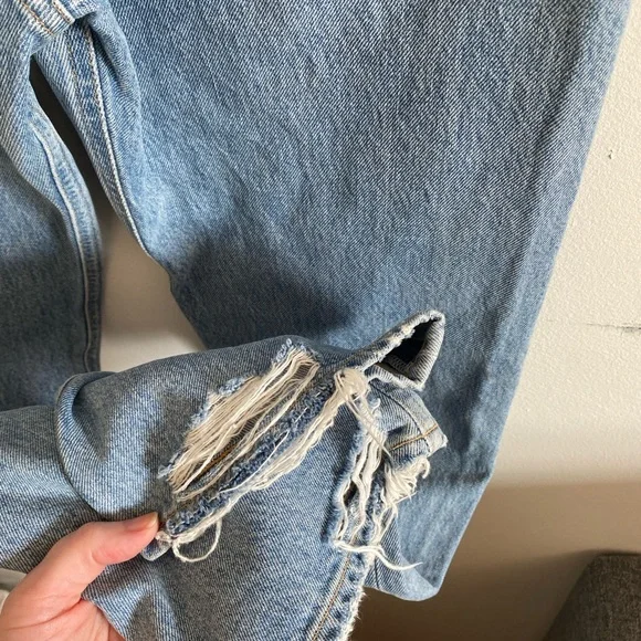 Agolde 90s Pinch Waist Light Blue Denim Jeans Size 26 - Picture 8 of 11